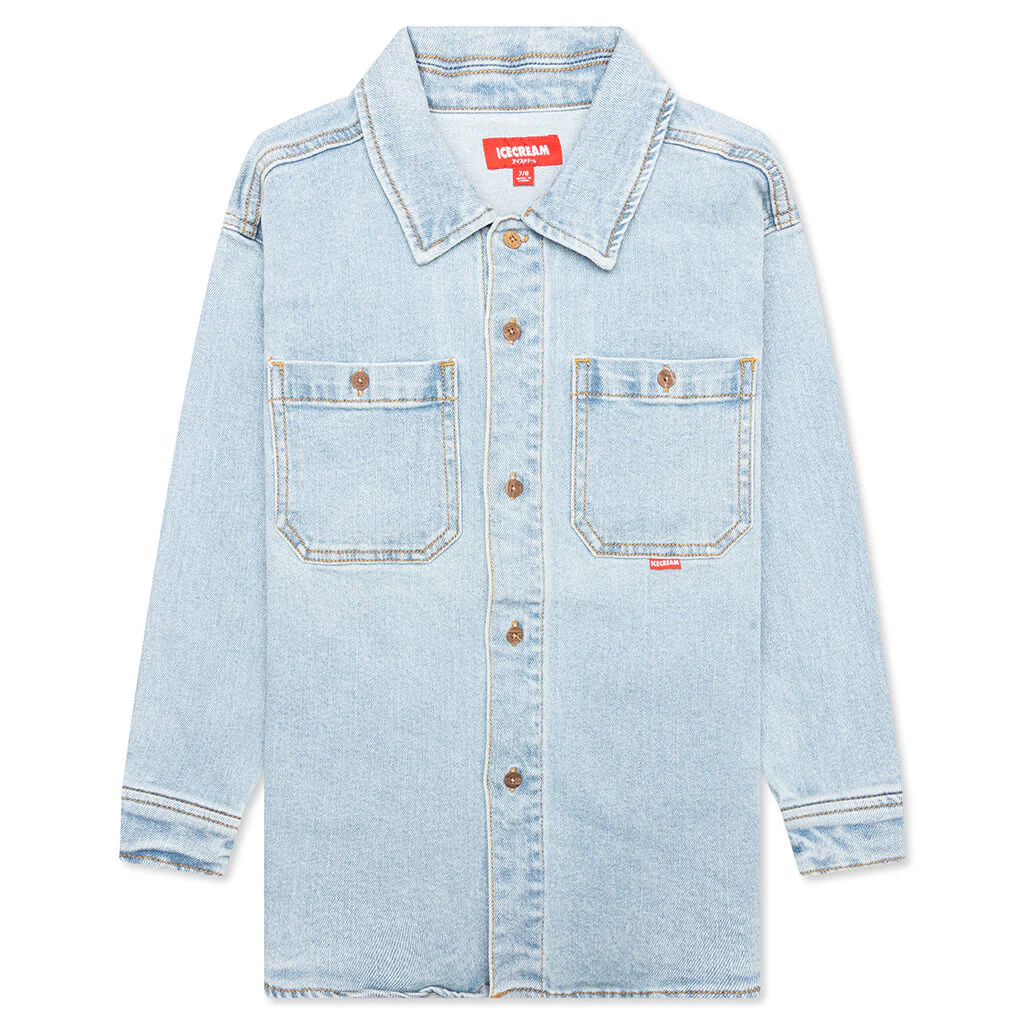 Kids Oversized Waterfall Shirt Jacket - Fresh Air