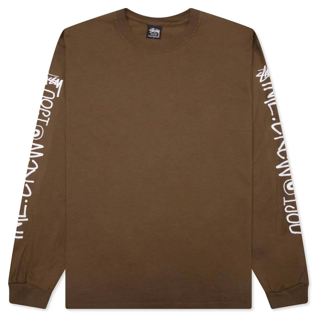 International Crew Pigment Dyed L/S Tee - Brown