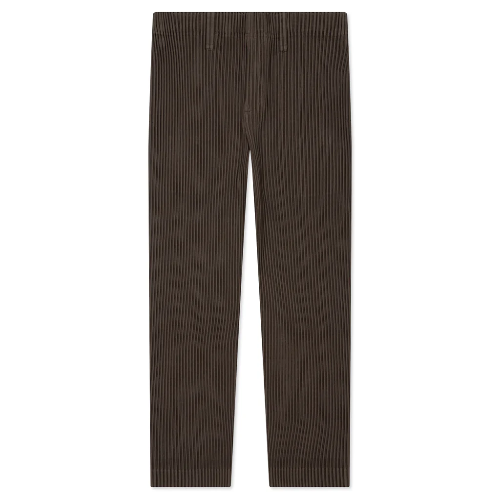 Tailored Pleats Pants - Dark Khaki