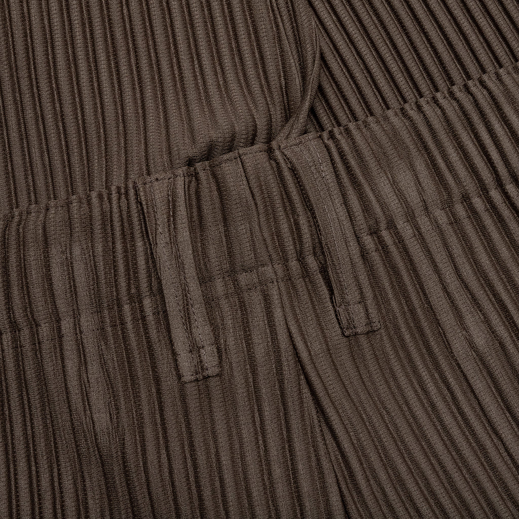 Tailored Pleats Pants - Dark Khaki - Image 5