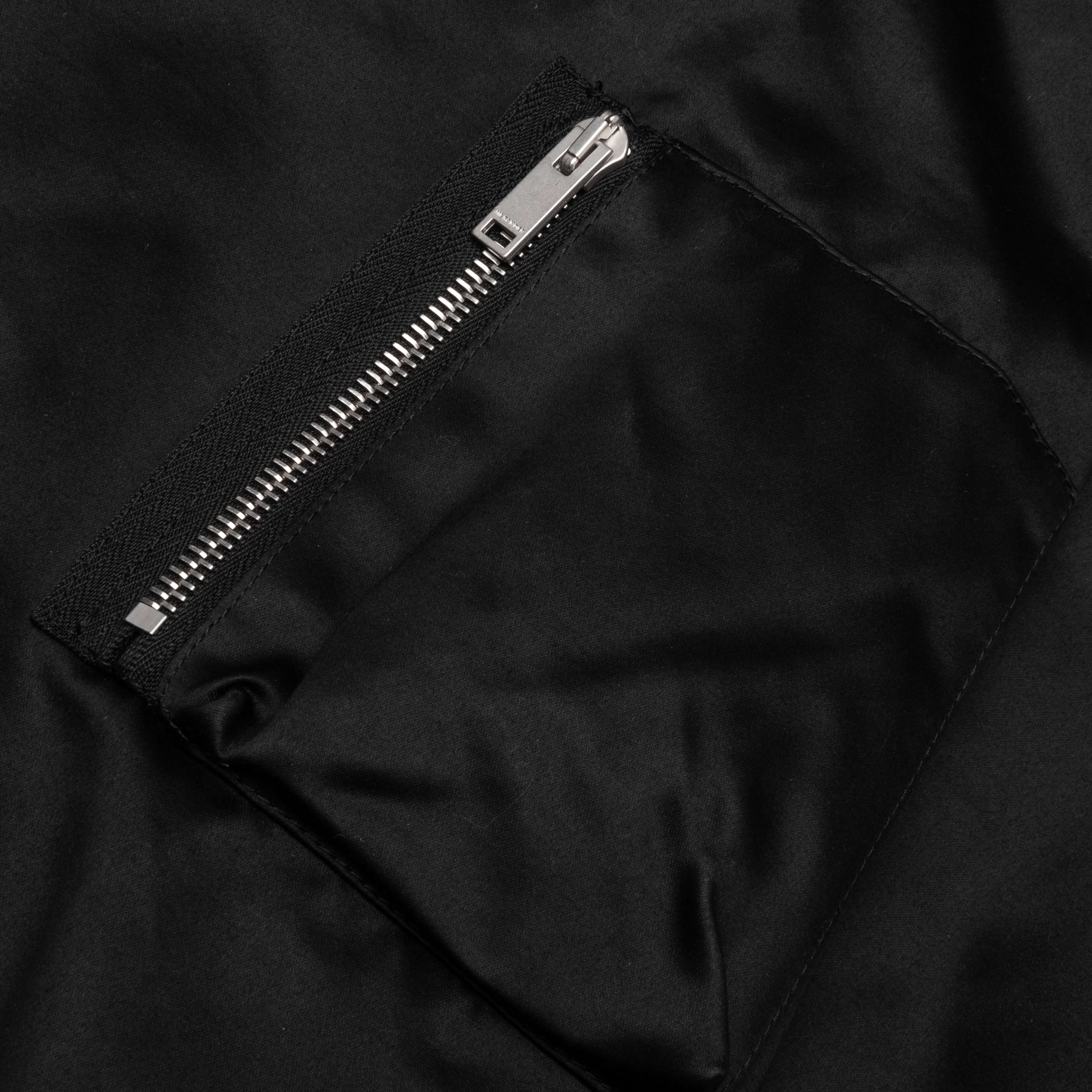 Oversized Bomber Jacket - Pitch Black - Image 4