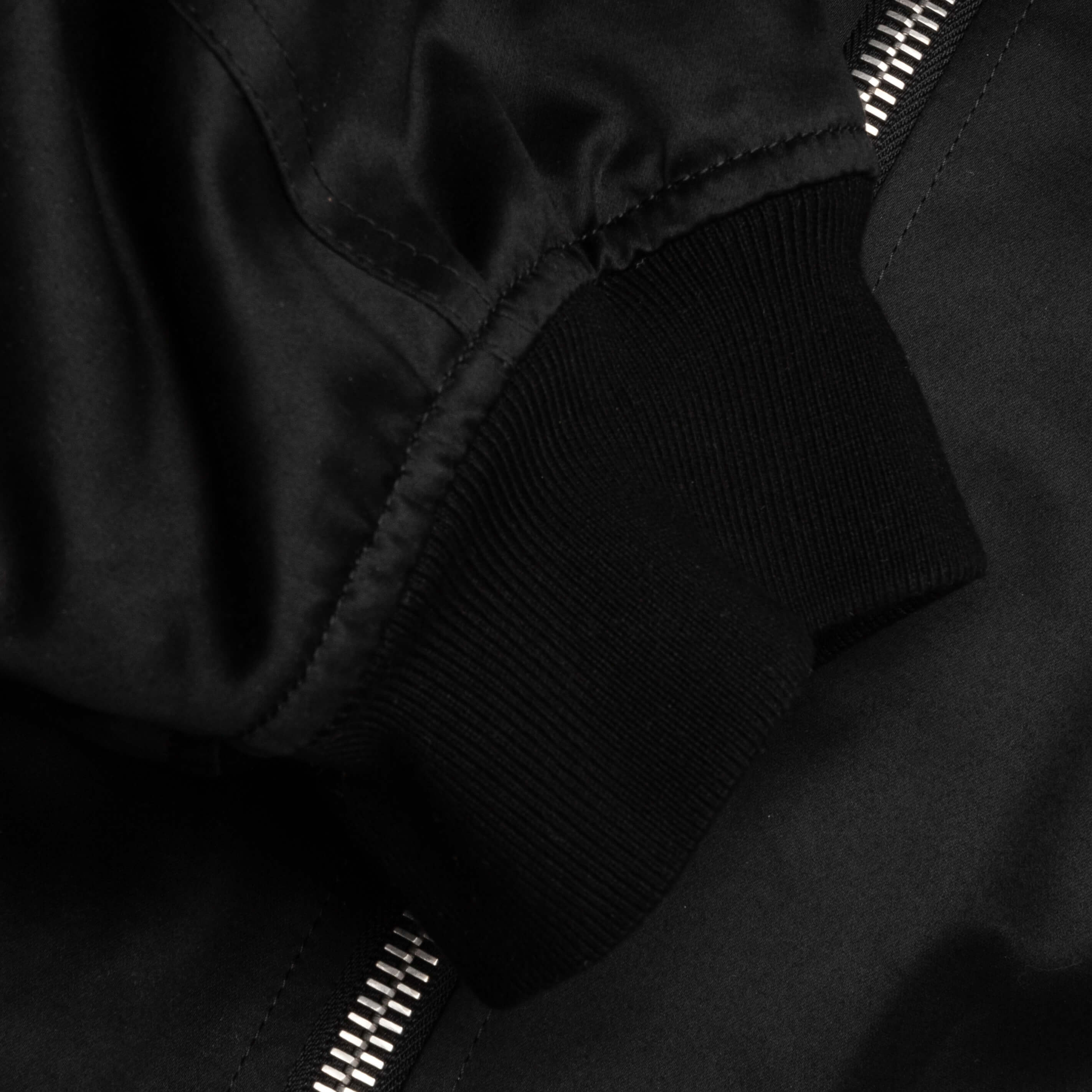Oversized Bomber Jacket - Pitch Black - Image 5