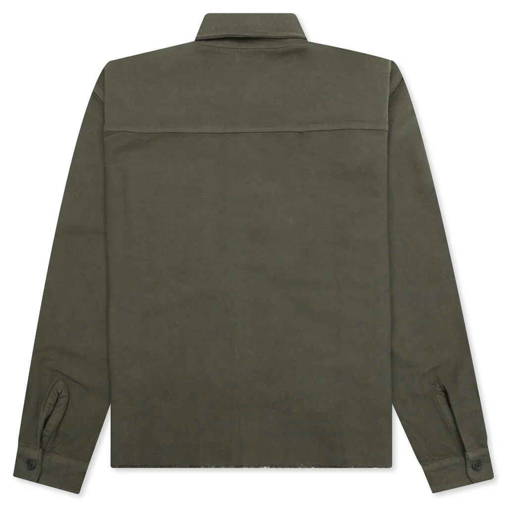Hemi Oversized Shirt Solid - Olive - Image 2