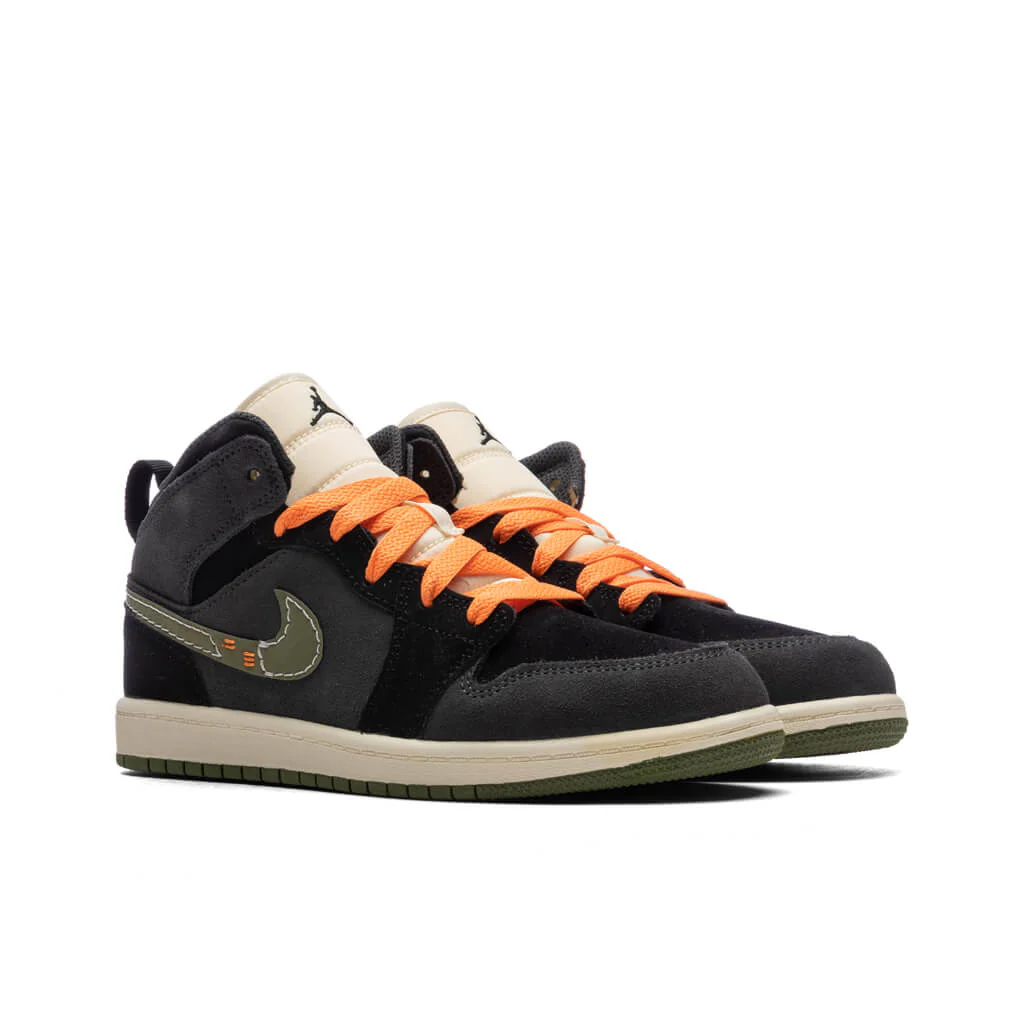Jordan 1 Mid SE Craft (PS) - Anthracite/Sky J Light Olive/Black - Image 2
