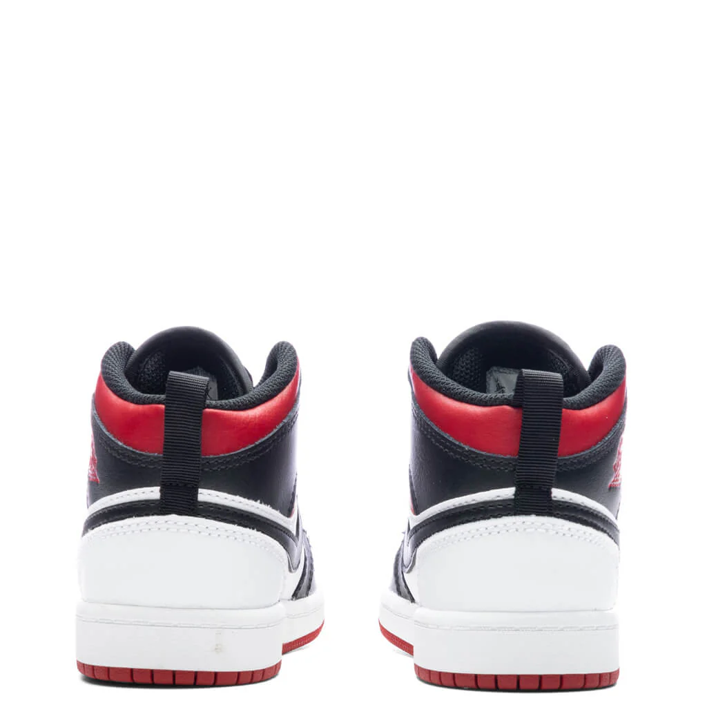 Air Jordan 1 Mid (PS) - White/Gym/Black - Image 4