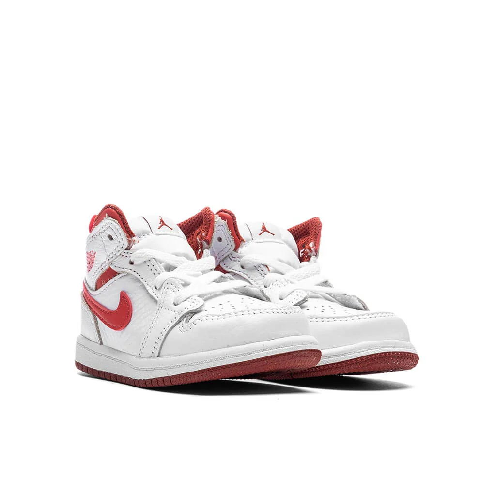 Jordan 1 Mid SE (TD) - White/Lobster/Dune Red - Image 2