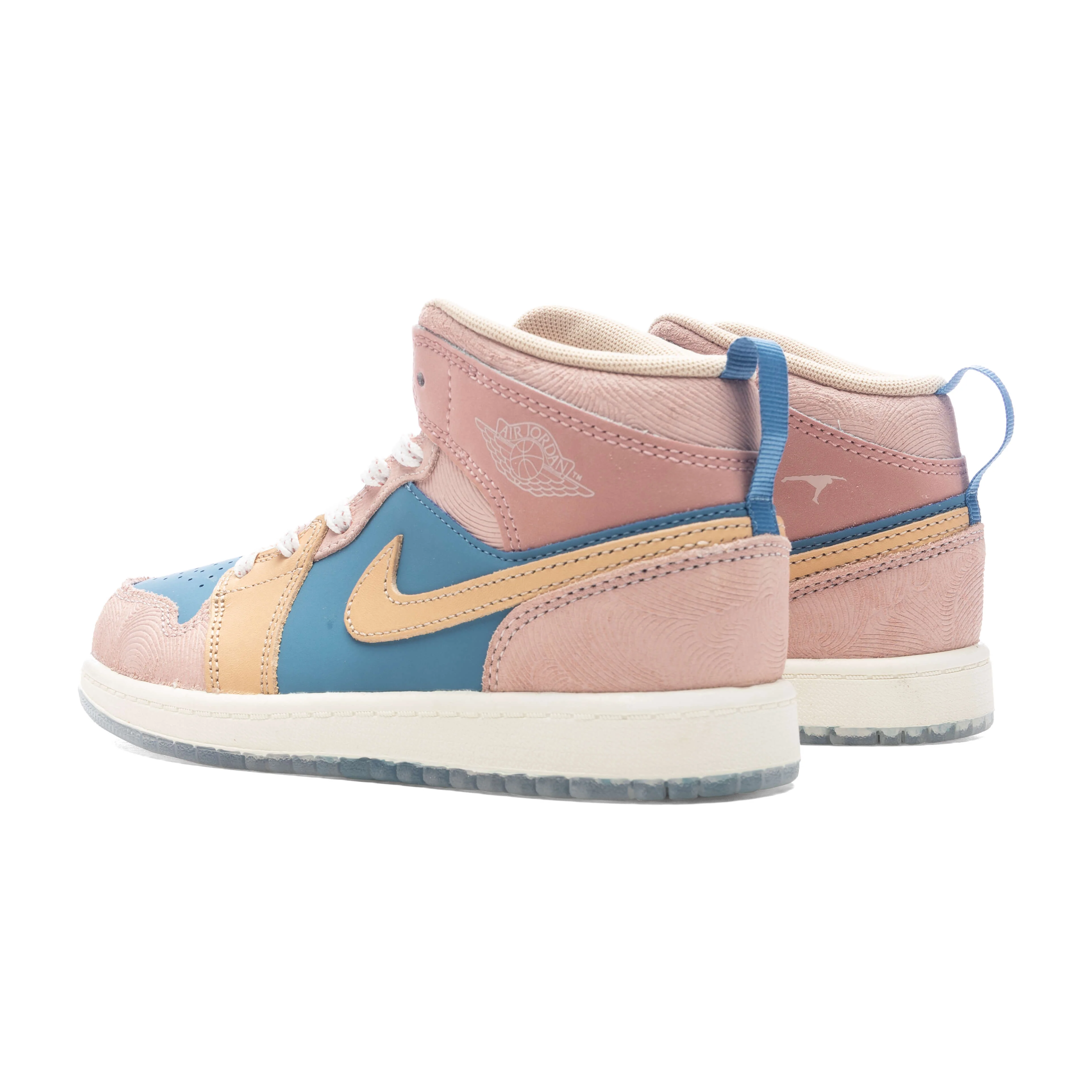 Jordan 1 Mid SS (PS) 'Zen' - Aegean Storm/Hemp/Pink Oxford - Image 3