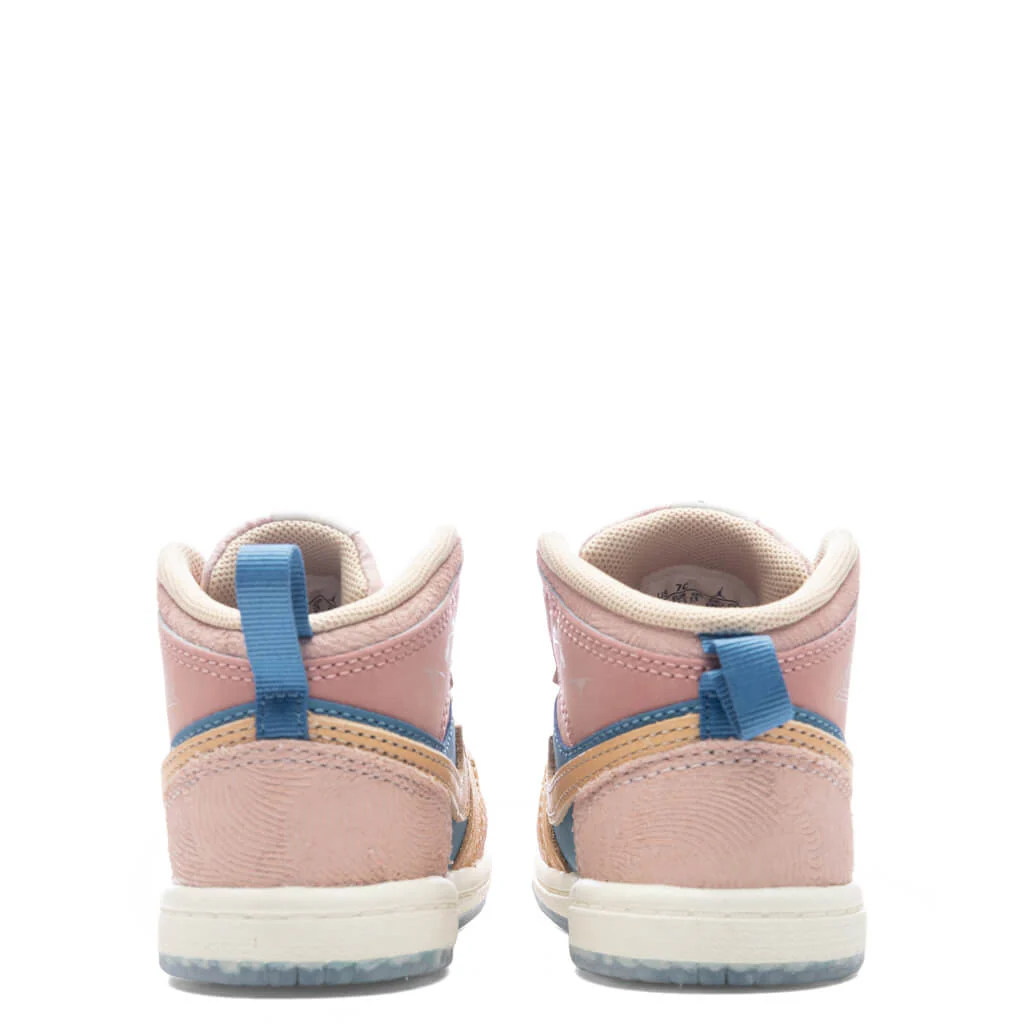 Jordan 1 Mid SS (TD) 'Zen' - Aegean Storm/Hemp/Pink Oxford - Image 4