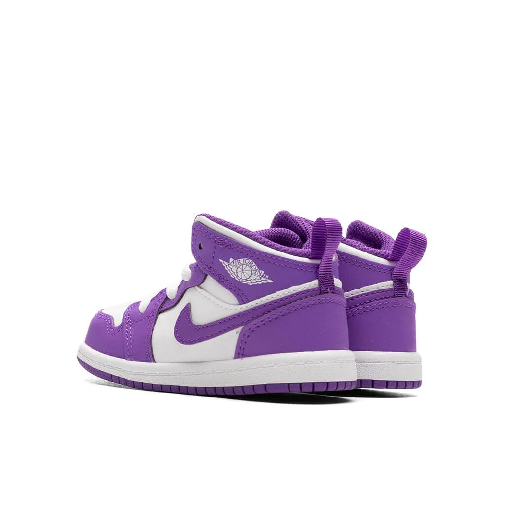Jordan 1 Mid (TD) - Purple Venom/White - Image 3