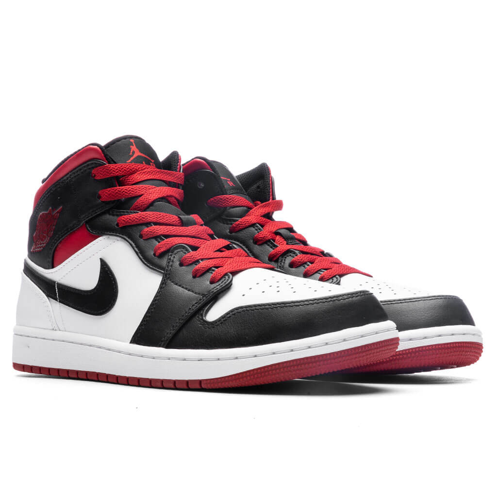 Air Jordan 1 Mid - White/Gym Red/Black - Image 2