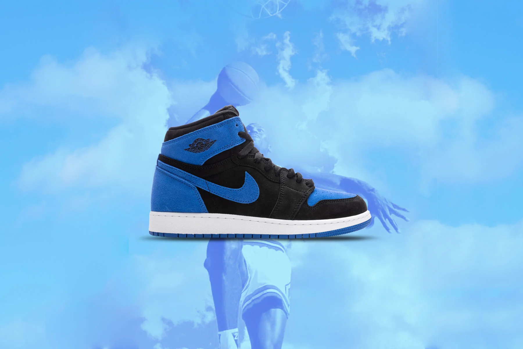 Air Jordan 1 Retro High OG (GS) 'Royal Reimagined' - Black/Royal Blue/White - Image 5