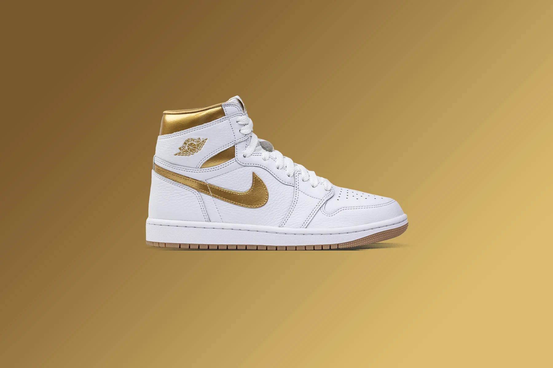 Jordan 1 Retro High OG (PS) - White/Metallic Gold/Gum Light Brown - Image 5