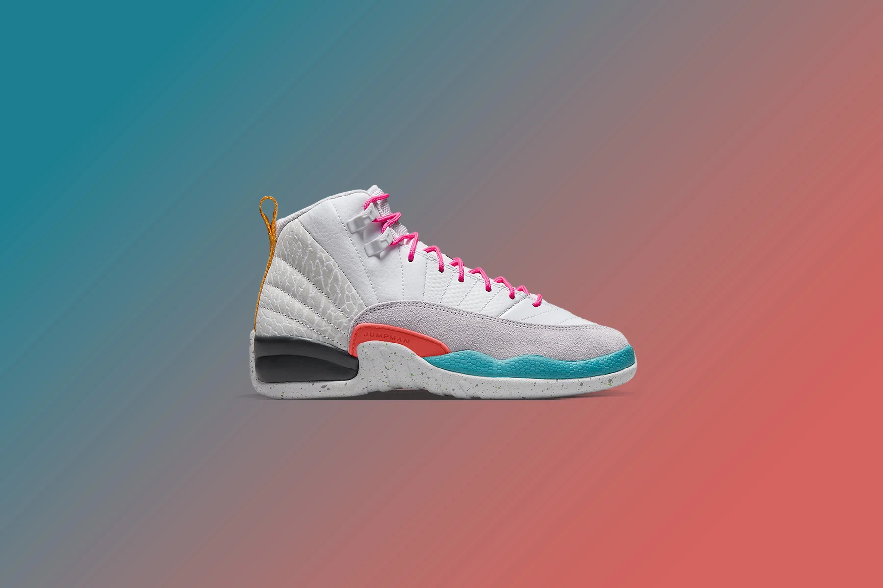 Air Jordan 12 Retro (GS) - White/Vapor Green/Photon Dust - Image 2