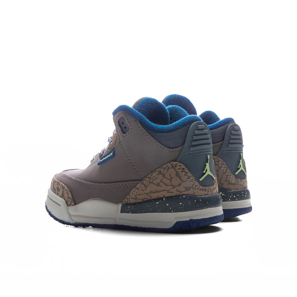 Air Jordan 3 Retro 'We Outside' (TD) - Olive Grey/Green Abyss/Khaki - Image 3