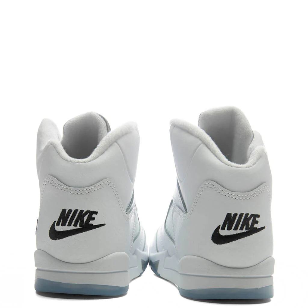Air Jordan 5 Retro 'White Metallic' (PS) - White/Black/Metallic Silver - Image 6