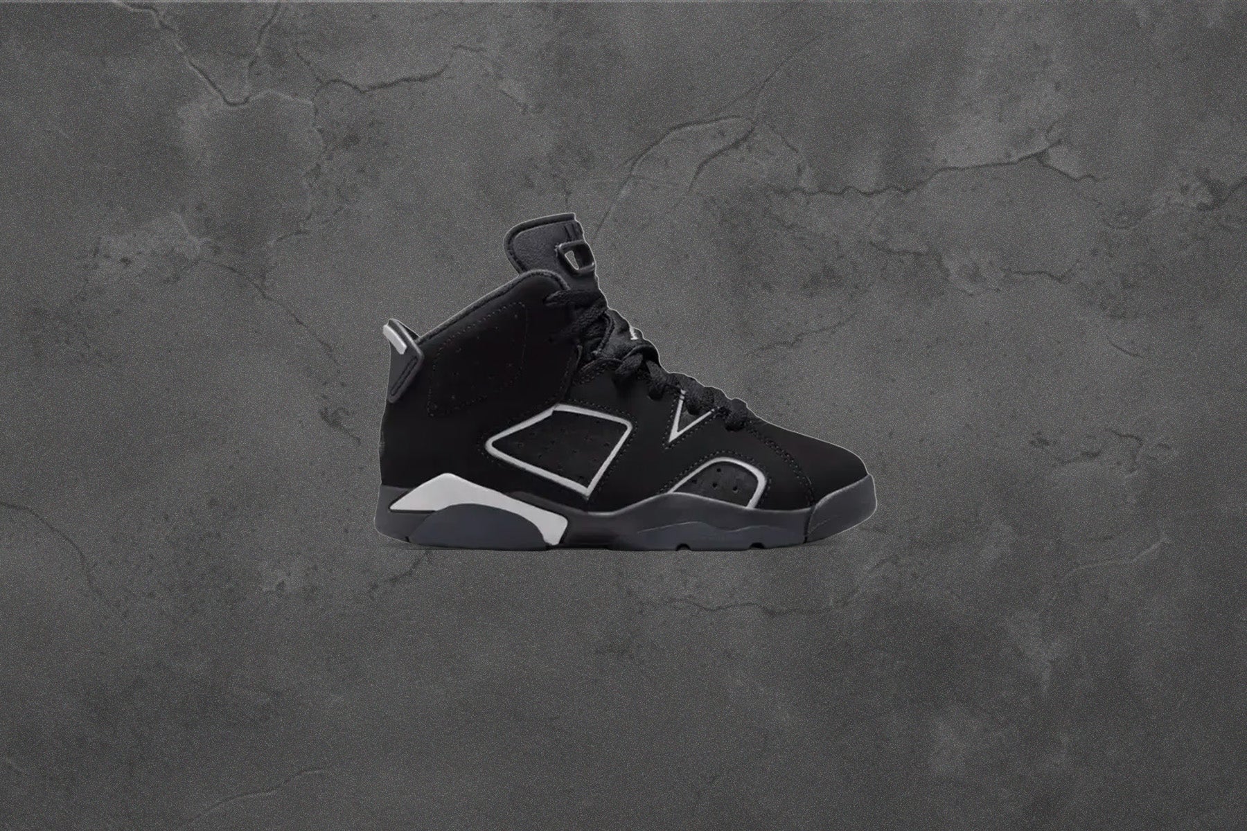 Air Jordan 6 Retro 'Cap and Gown' (PS) - Black/Reflect Silver/Black - Image 7