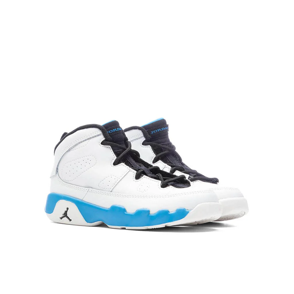 Air Jordan 9 Retro 'Powder Blue' (PS) - Summit White/Black/Dark Powder Blue - Image 2