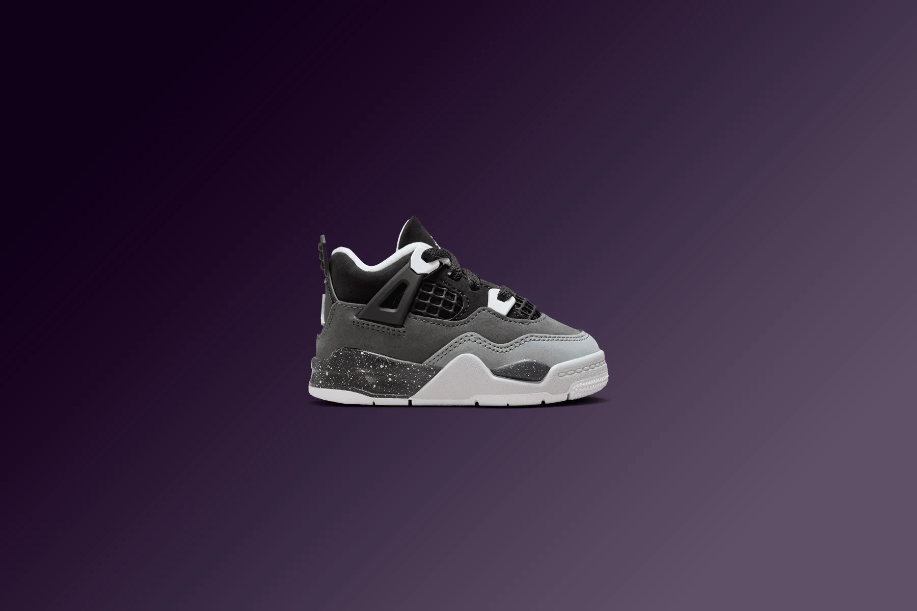 Air Jordan 4 Retro (TD) Fear - Black/White/Anthracite/Black - Image 5