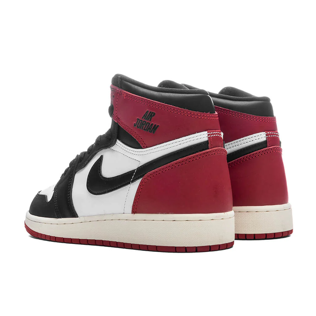 Air Jordan 1 Retro High OG 'Black Toe Reimagined' (GS) - White/Black/Varsity Red/Sail - Image 3
