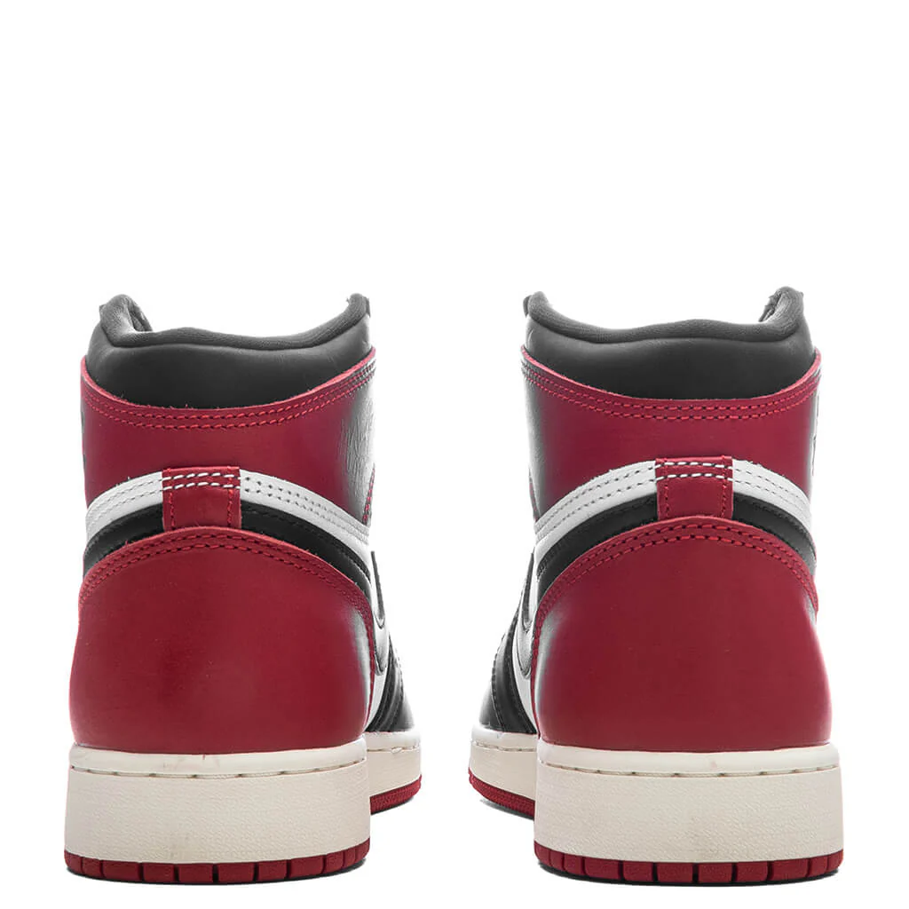 Air Jordan 1 Retro High OG 'Black Toe Reimagined' (GS) - White/Black/Varsity Red/Sail - Image 4