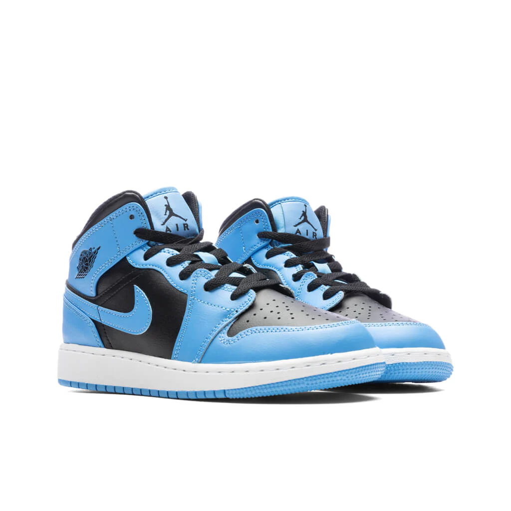 Air Jordan 1 Mid (GS) - University Blue/Black/White - Image 2
