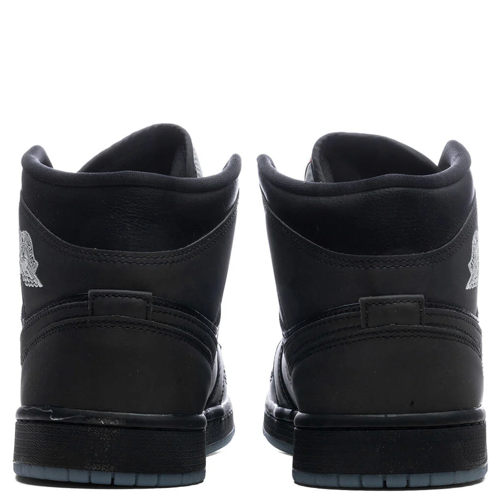 Air Jordan 1 Mid 'Black Metallic Reimagined' - Black/White/Wolf Grey - Image 4