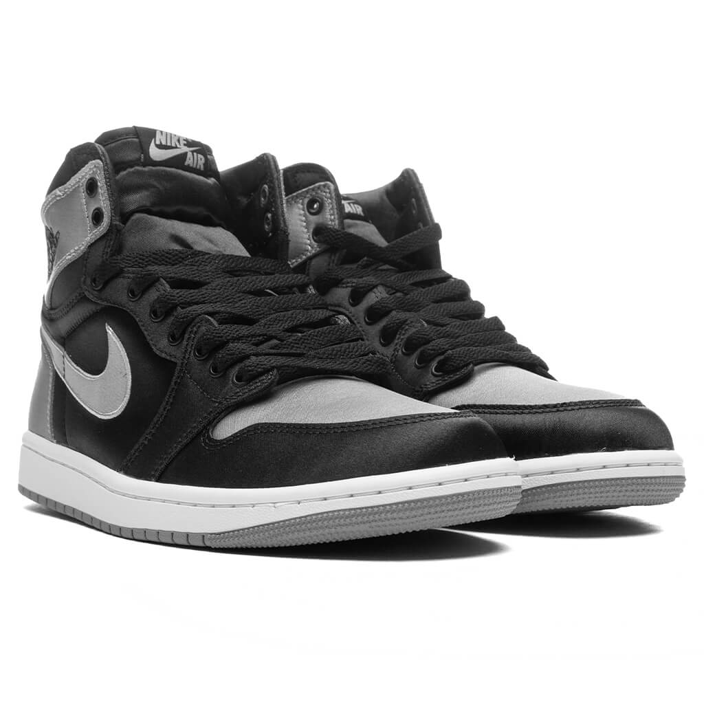 Women's Air Jordan 1 Retro High OG 'Satin Shadow' - Black/Medium Grey/White - Image 2