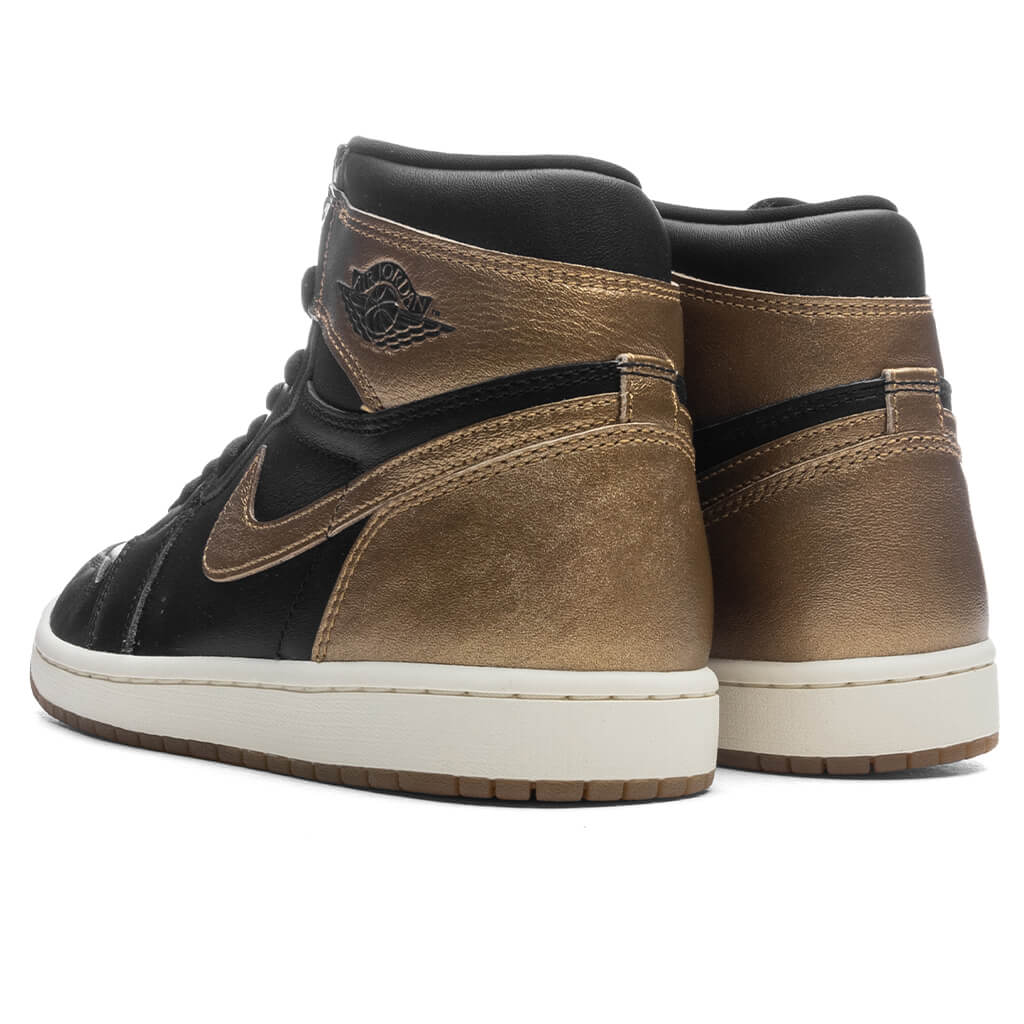 Air Jordan 1 Retro High OG 'Black and Gold' - Black/Metallic/Sail - Image 3