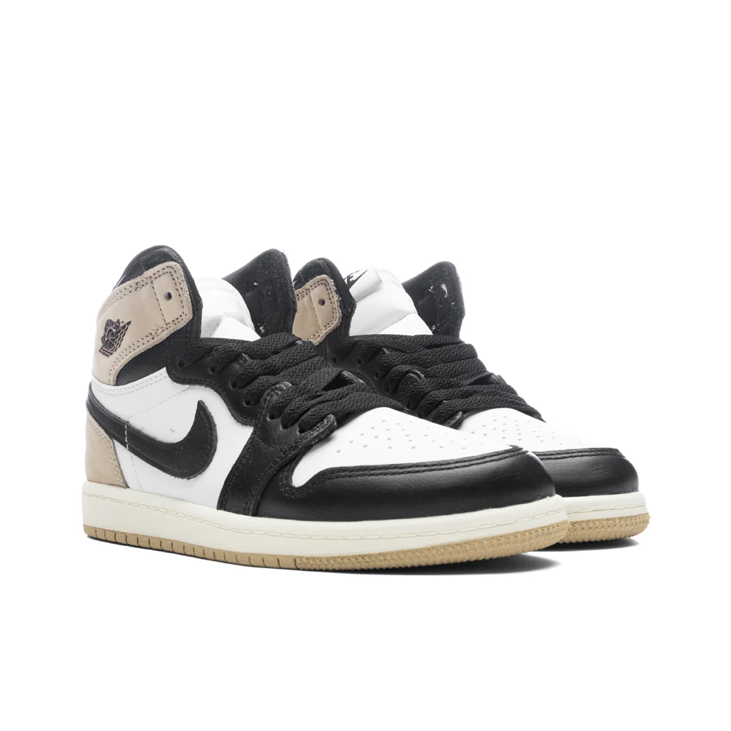 Air Jordan 1 Retro High OG (PS) 'Latte' - Black/Legend Brown/White - Image 2