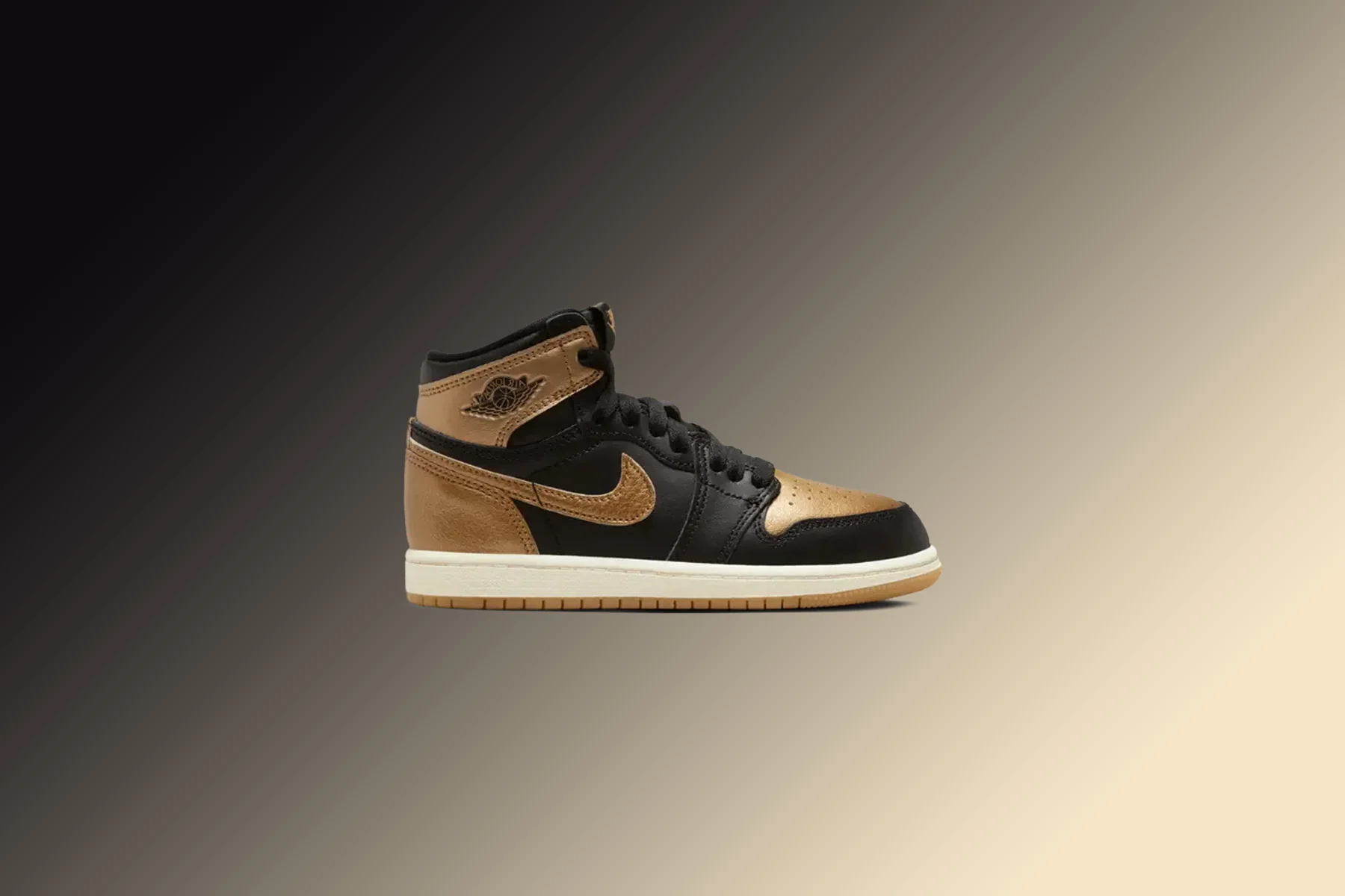 Air Jordan 1 Retro High OG (PS) 'Black and Gold' - Black/Metallic Gold/Sail - Image 5