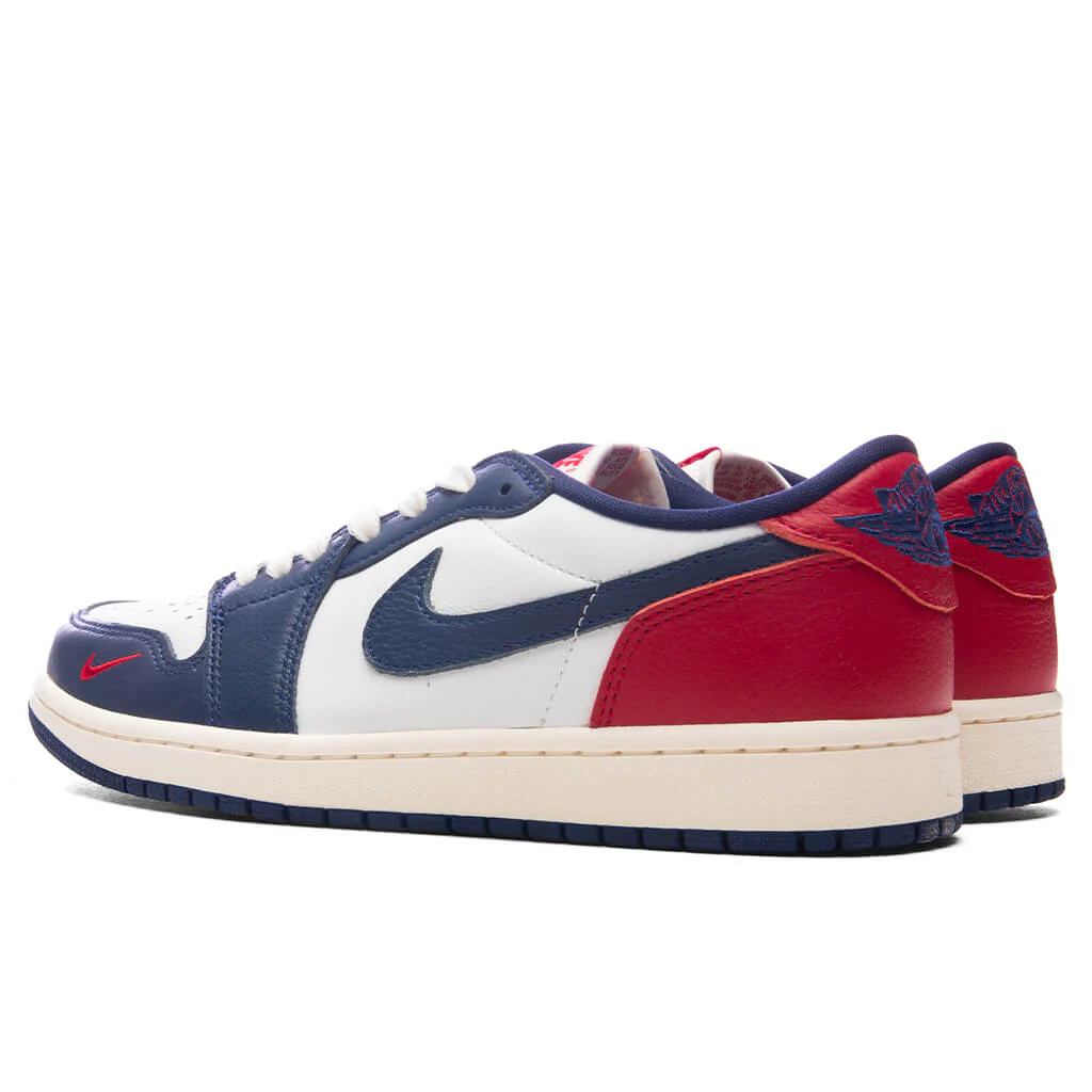Air Jordan 1 Retro Low OG 'Howard University' - Summit White/Gym Red/Midnight Navy - Image 3