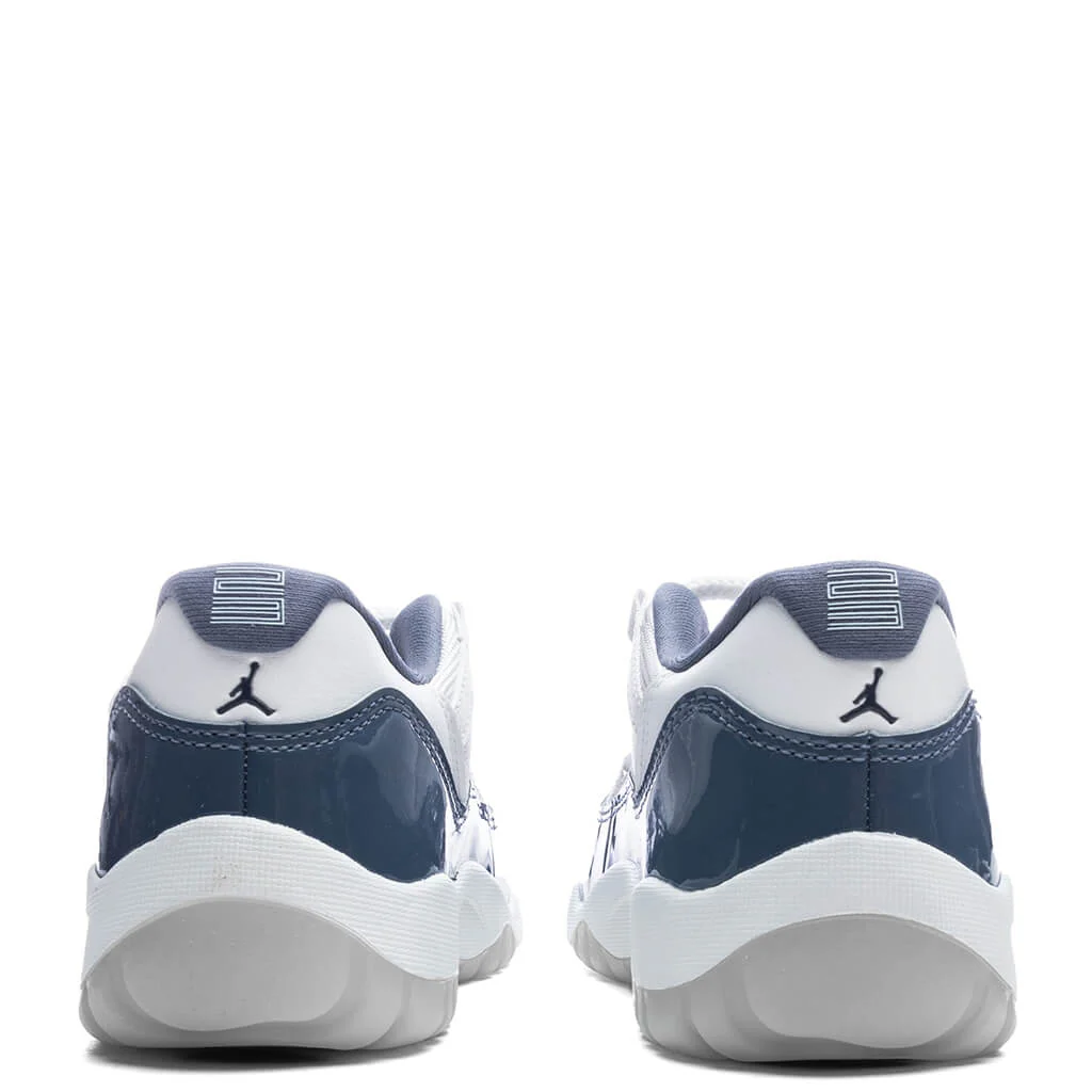 Air Jordan 11 Retro Low (GS) - White/Midnight Navy/Diffused Blue - Image 4