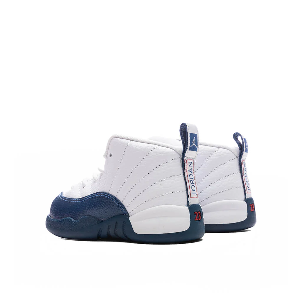 Air Jordan 12 Retro 'French Blue' (TD) - White/French Blue/Metallic Silver - Image 3