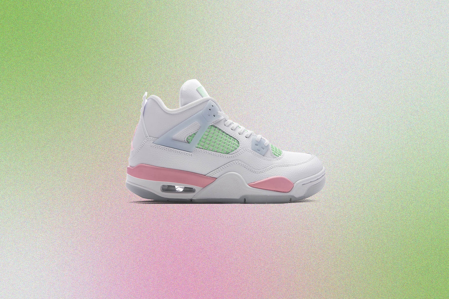 Air Jordan 4 Retro 'Valentine's Day' (GS) - White/Medium Soft Pink/Half Blue - Image 5