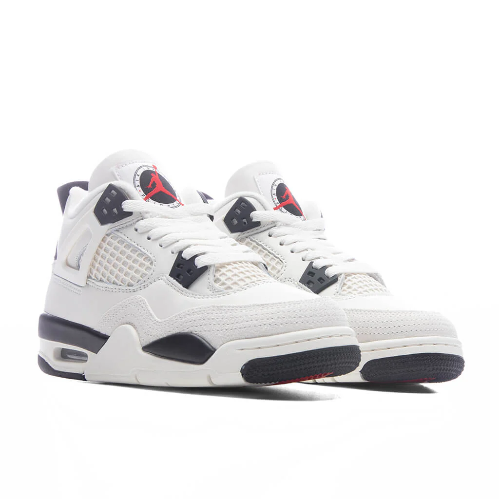 Air Jordan 4 Retro OG 'Flight Club' (GS) - Sail/Black/University Red - Image 2