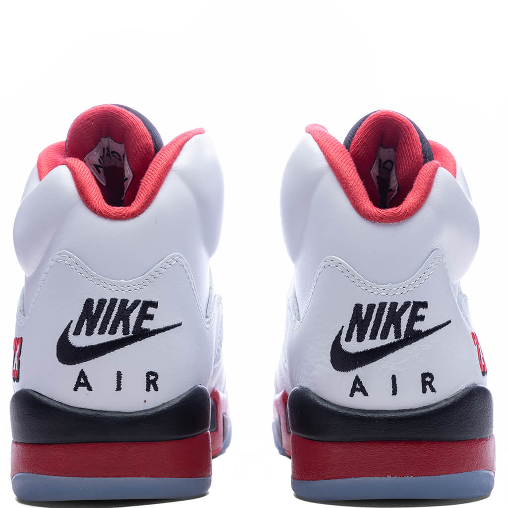 Air Jordan 5 Retro OG Fire Red 'Black Tongue' - White/Fire Red/Black - Image 4