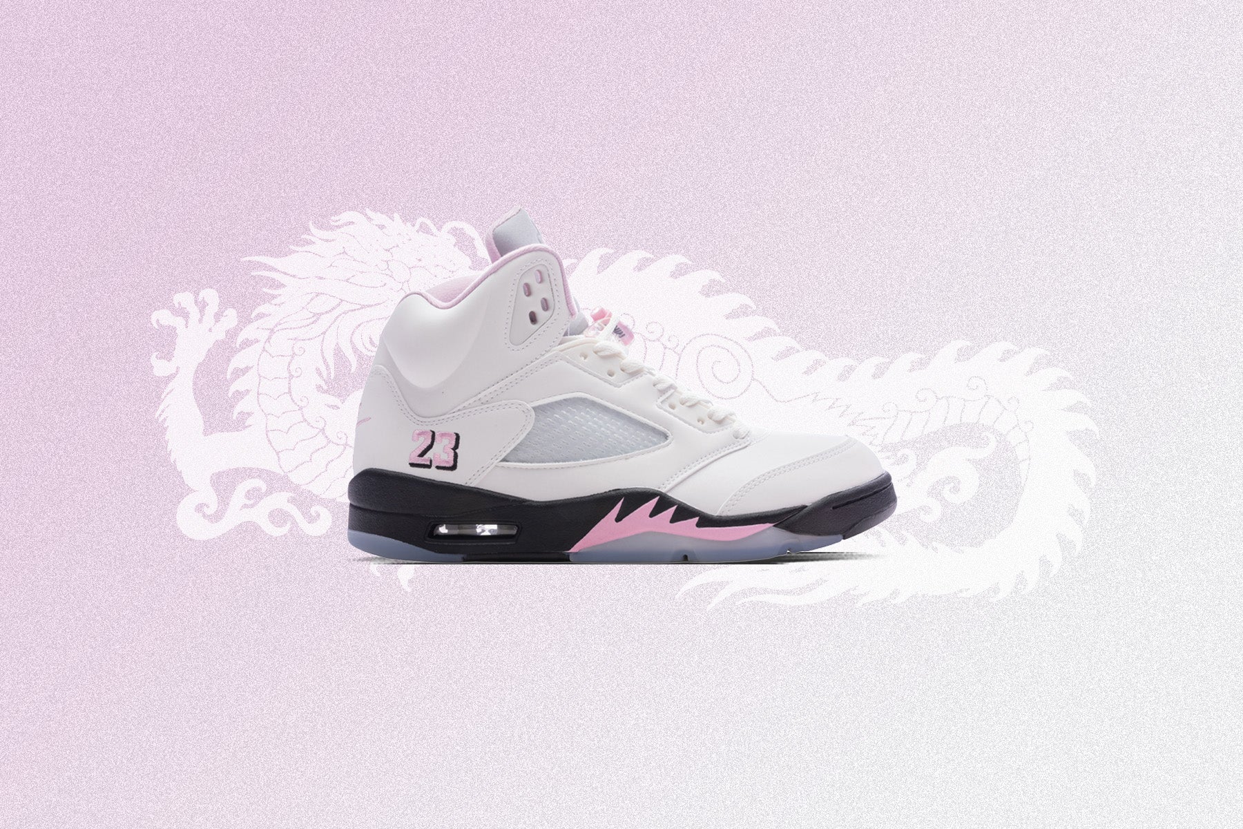 Air Jordan 5 Retro OG '35th Anniversary' - White/Med Soft Pink/Black - Image 5
