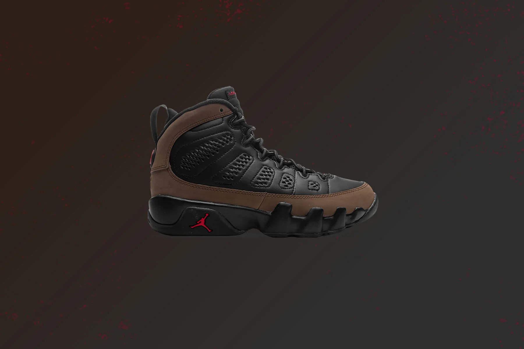 Air Jordan 9 Retro (GS) - Black/True Red/Light Olive - Image 5
