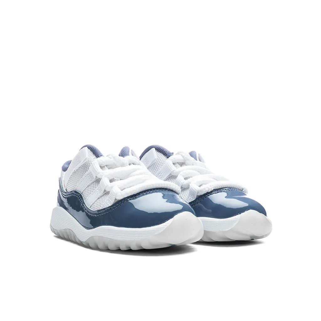 Air Jordan 11 Retro Low (TD) - White/Midnight Navy/Diffused Blue - Image 2