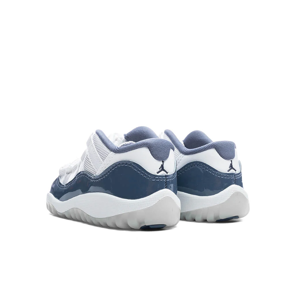 Air Jordan 11 Retro Low (TD) - White/Midnight Navy/Diffused Blue - Image 3