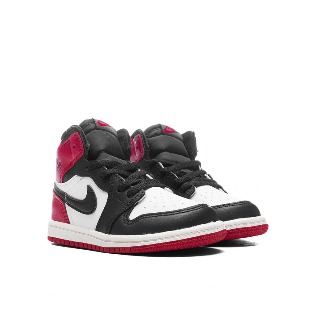 Air Jordan 1 Retro High OG 'Black Toe Reimagined' (TD)  - White/Black/Varsity Red/Sail - Image 2