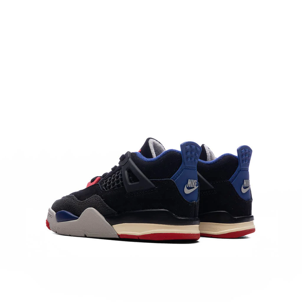 Air Jordan 4 Retro 'Rare Air' (TD) - Black/Fire Red/Deep Royal Blue - Image 3