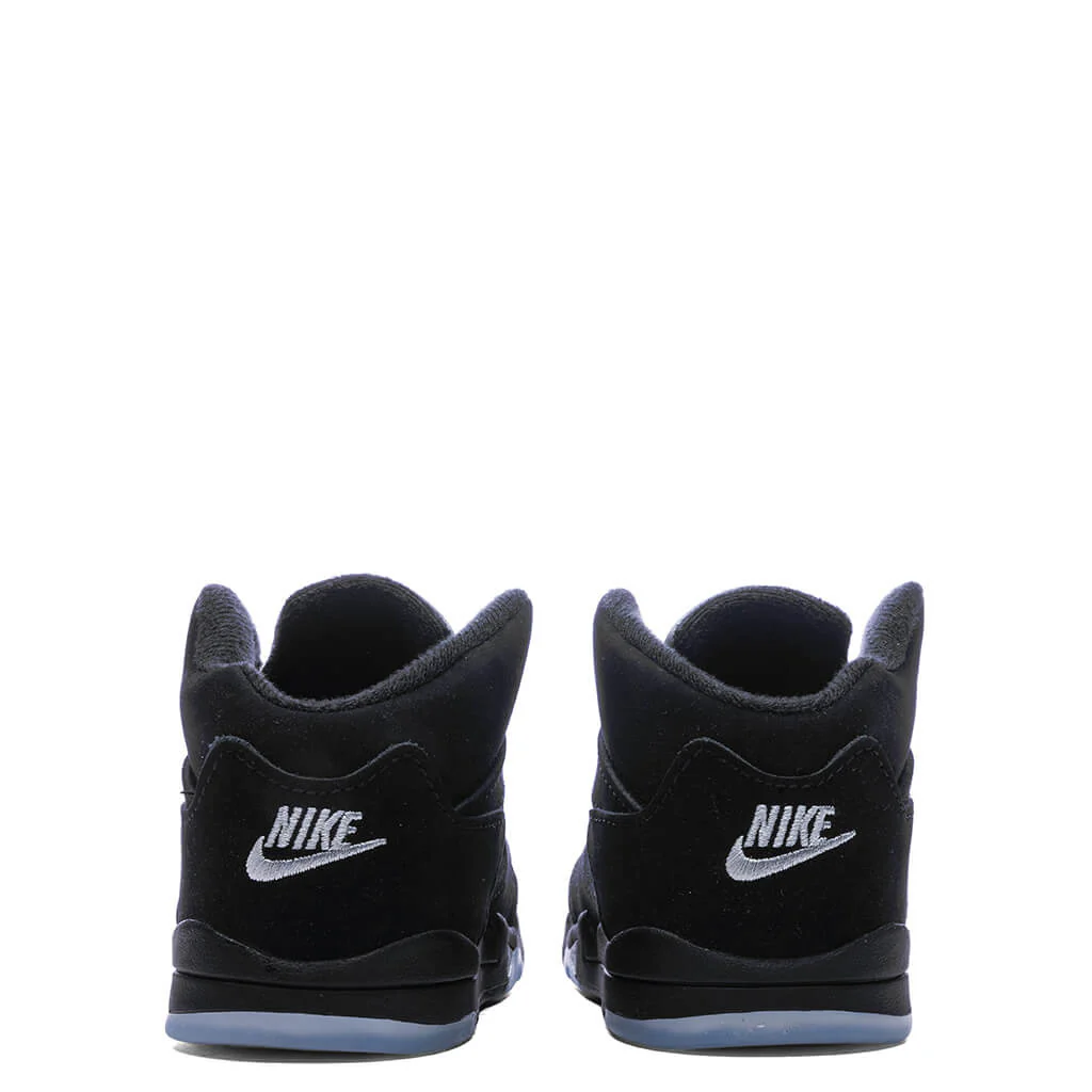 Air Jordan 5 Retro OG 'Black Metallic Reimagined' (TD) - Black/White/Metallic Silver/Fire Red - Image 4