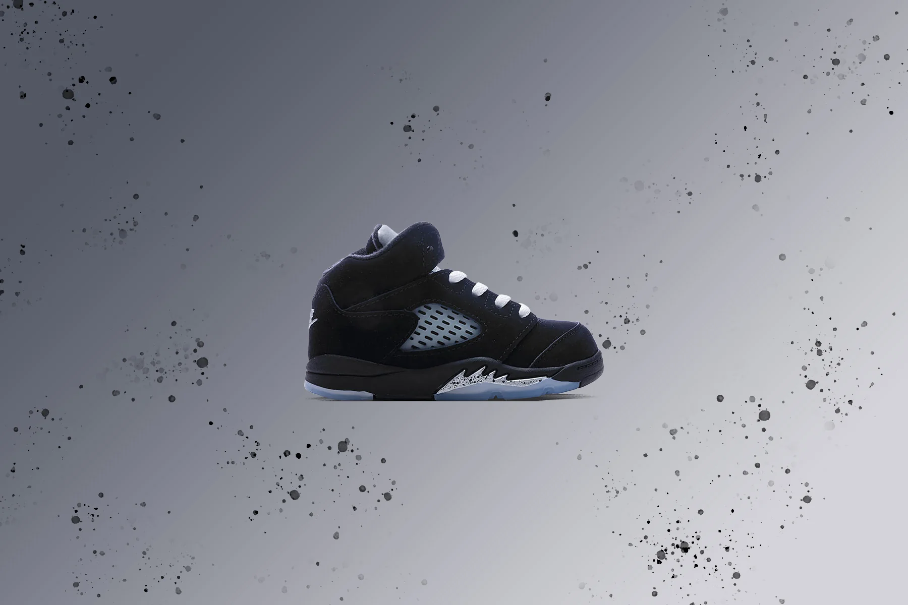 Air Jordan 5 Retro OG 'Black Metallic Reimagined' (TD) - Black/White/Metallic Silver/Fire Red - Image 5