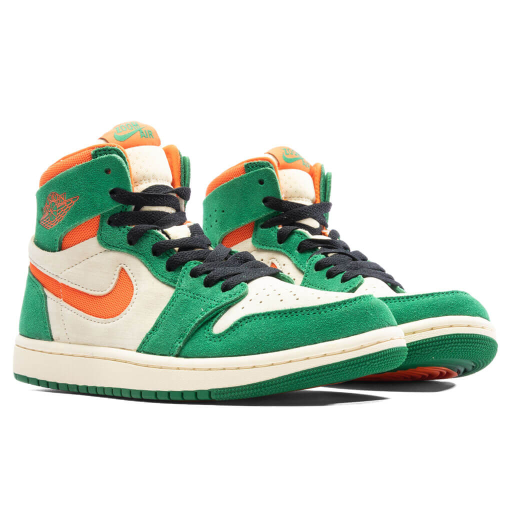 Women's Air Jordan 1 Zoom CMFT 2 - Pine Green/Orange Blaze/Muslin - Image 2