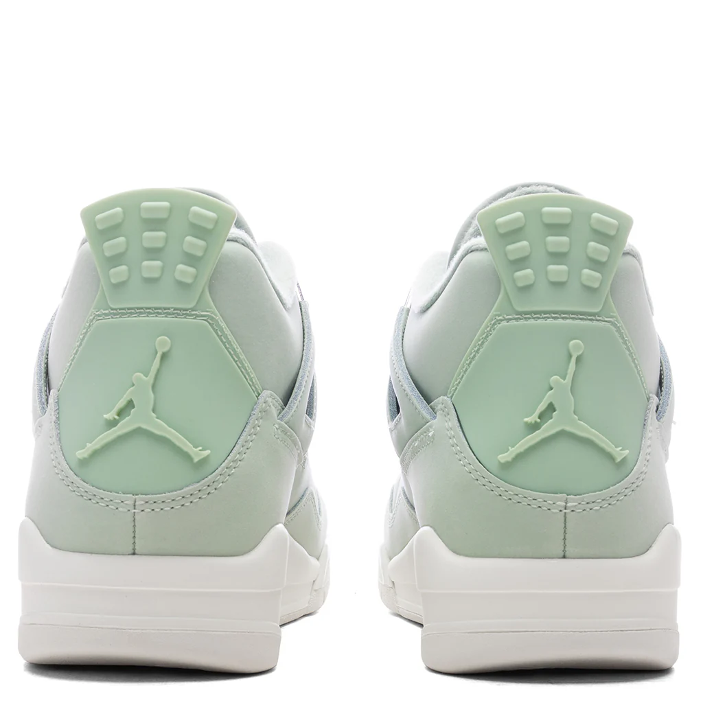 Women's Air Jordan 4 Retro 'Abundance'- Seafoam/Sail/Metallic Silver - Image 4