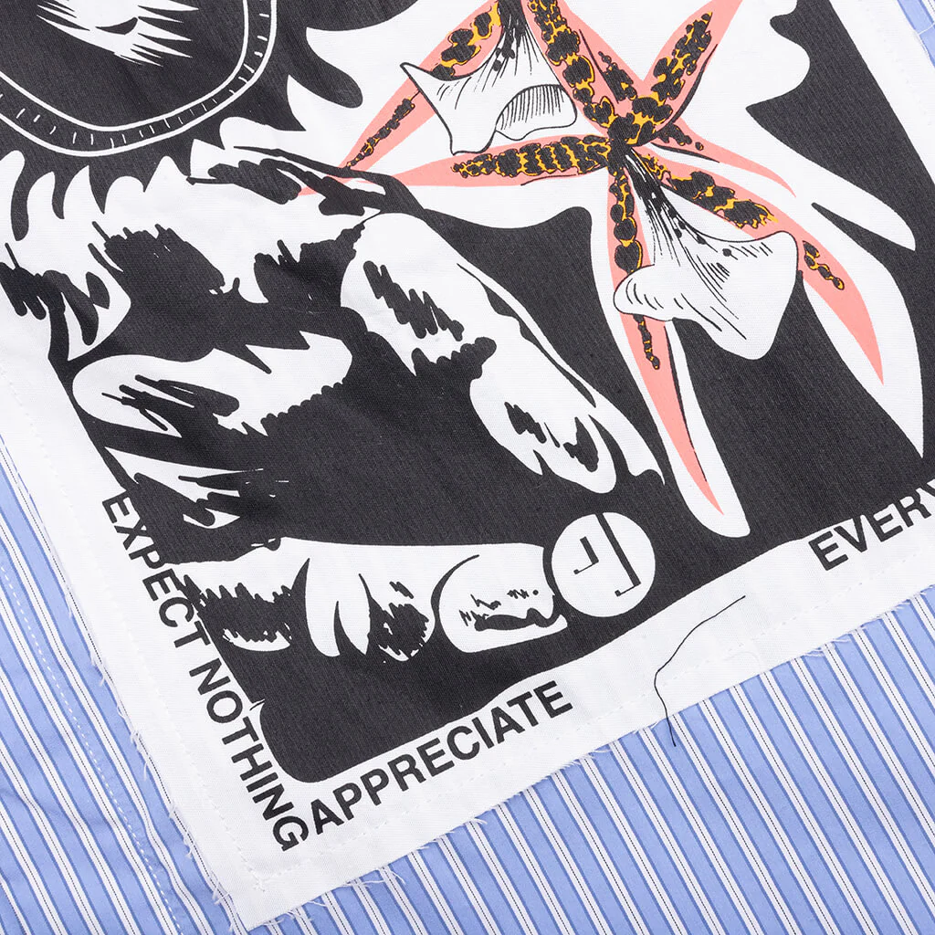 Expect Nothing L/S Shirt - Blue/White - Image 4