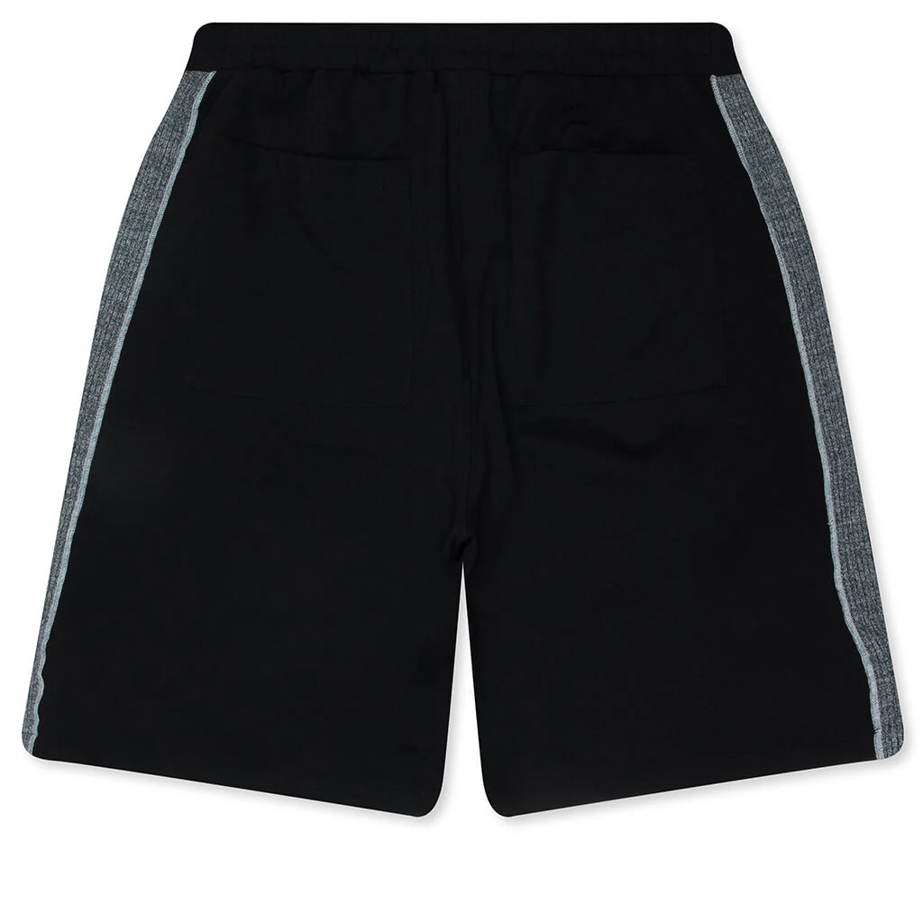 Knit Panel Shorts - Black/Green - Image 2