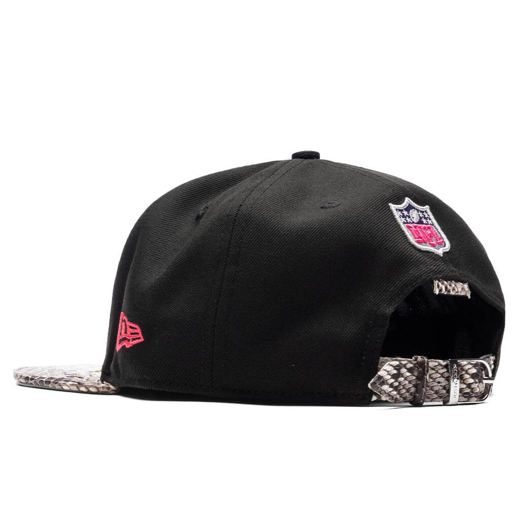 Just Don x Usher Super Bowl LVIII 9FIFTY Snapback Hat - Black/Natural Python - Image 4