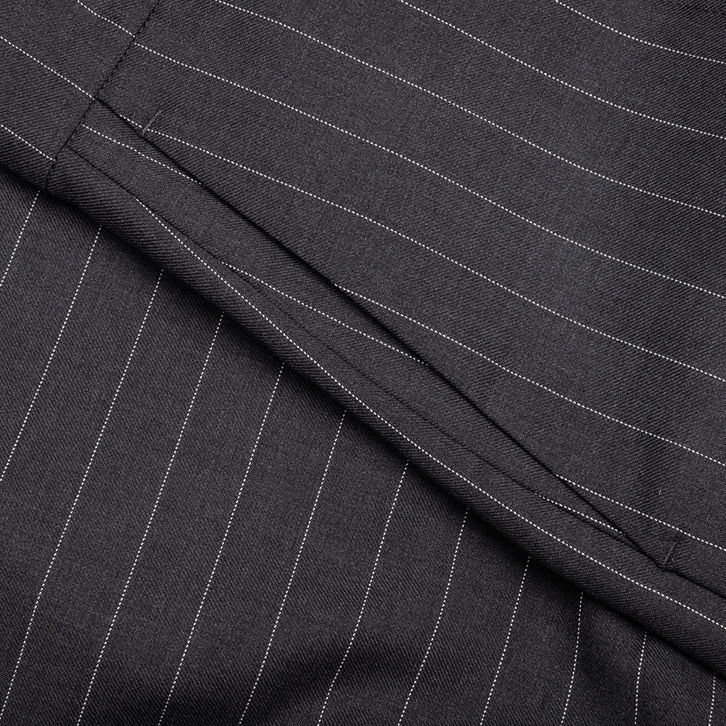 Folded Front Pleat Shorts - Mid Grey Melange - Image 4